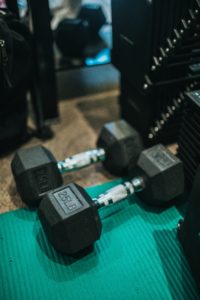 dumbbells used for strength and conditioning training